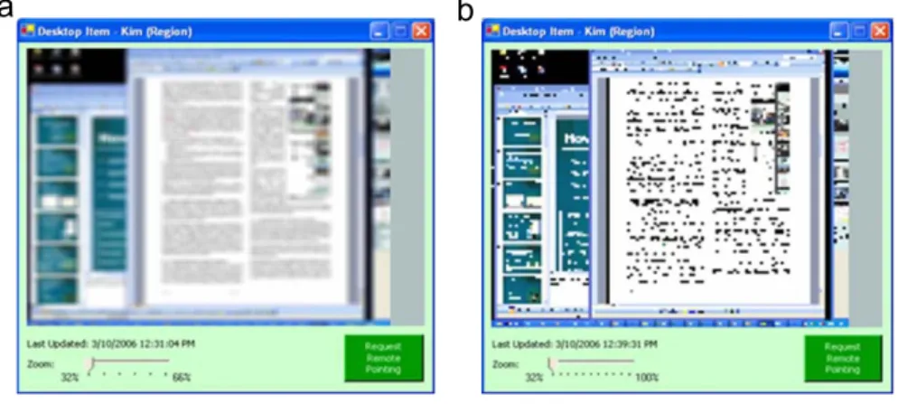 Fig. 6. Masking effects applied to the shared screen image.