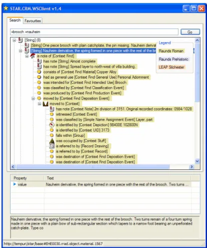 Fig. 4. Initial prototype search and browse application 