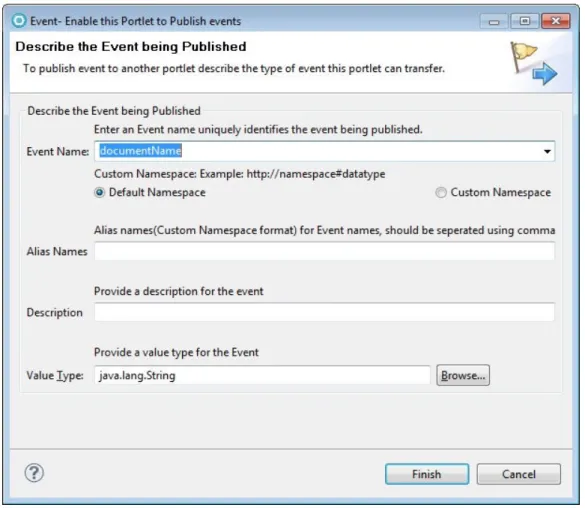 Figure 5: Enable this portlet to publish event wizard 