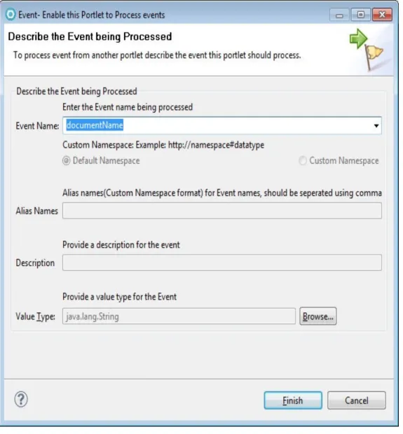Figure 6: Enable this portlet to process the event wizard 