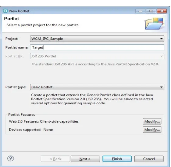 Figure 2: New portlet wizard 