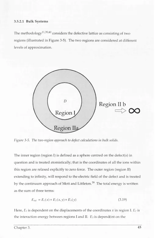 Figure 3-5. The two-region approach to defect calculations in bulk solids.