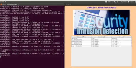 Fig. 5:  e-mail alerts received by system administrator when a penetration attempt is made