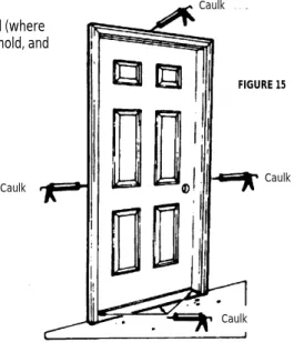 TABLE 2IMPORTANT: Caulk around entire frame on exterior wall (where