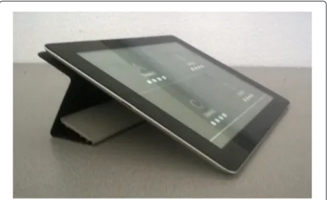 Fig. 2 Mobile device with half of the screen under reflection