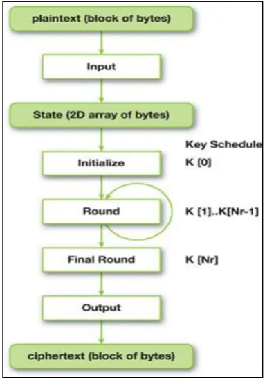 Figure 2: AES Encryption Algorithm 