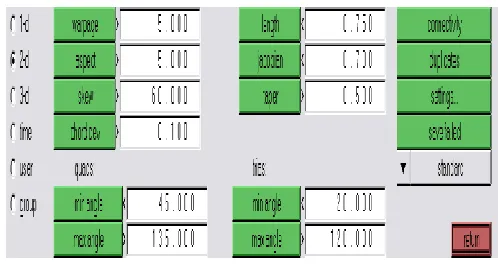 Fig 19: Quality parameters panel. 