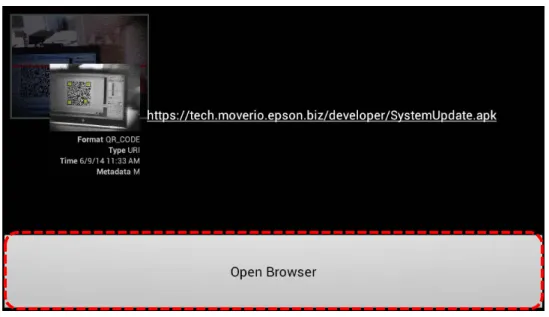 Figure 4-7  Bar code recognition completion screen 