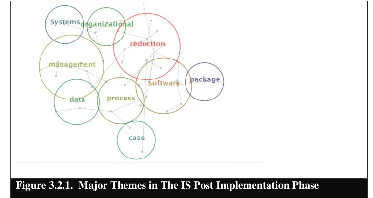Figure 3.2.1.  Major Themes in The IS Post Implementation Phase 