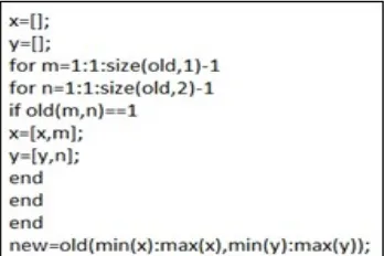 Figure-10. Sub-image extraction code. 