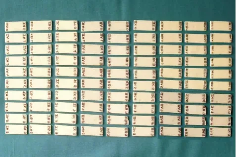 Figure 3. Total 90 specimens of three materials of three thicknesses 