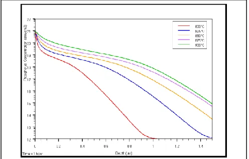 Fig. 1. Experimental phosphorus diffusion profile modelling. 