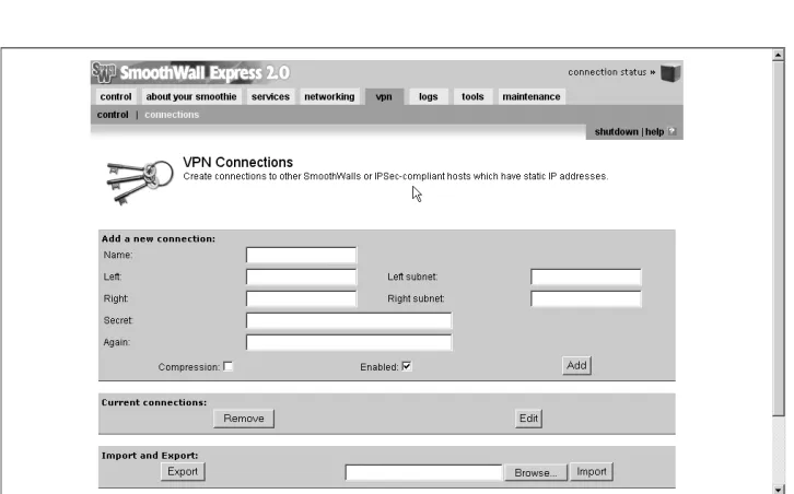 Figure 3.11  VPN Connections Screen