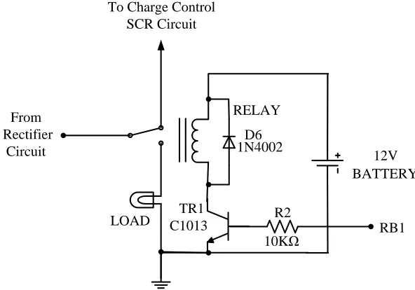 Figure 4. The Relay Circuit for Charging and Load Diversion 