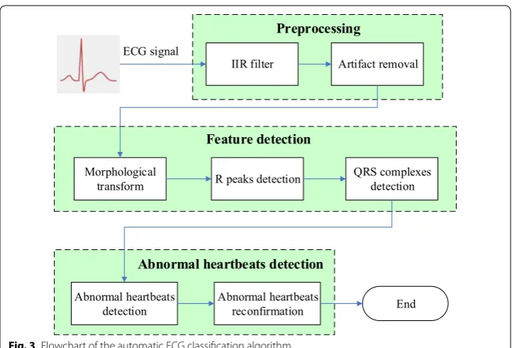 Fig. 3 Flowchart of the automatic ECG classification algorithm