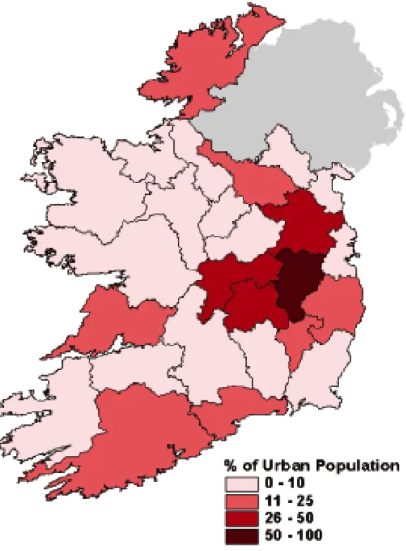 Figure 5.2.1: Percentage Population outside SDH coverage