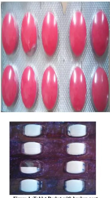 Figure 1 :Tablet Packet with broken part  