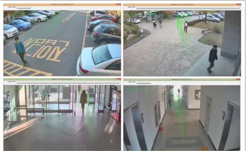 Fig. 3 The walking human dataset. The evaluation dataset collected from a video surveillance site in use