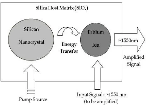 Figure 10. Schematic diagram of Si-Nanocrystal  Erbium-doped fiber amplifier 