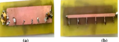 Figure 5: (a) Bottom view of the HPF (b) Top view of HPF. 
