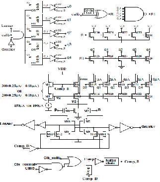Figure 4.3: Circuit diagram of a positive threshold voltage comparator 