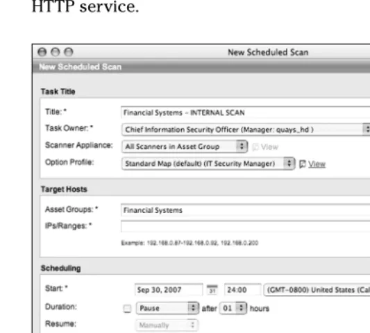 Figure 2-5: Scan report of vulnerabilities identified on the network.