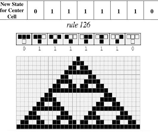 Figure (e): Conus textile exhibits a cellular automation pattern                                   (Rule-30) on its shell