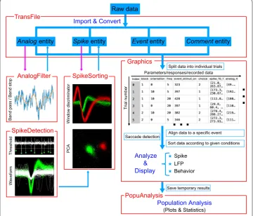 Fig. 2 The six major modules of NeoAnalysis and their functions. Each panel represents one module, and arrows indicate the general workflow