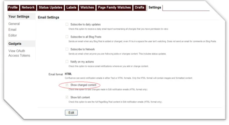 Figure 3 Watch settings in WIKI 