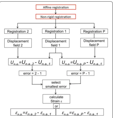 Fig. 3 Overview of the non-rigid registration algorithm with the three methods described in the text