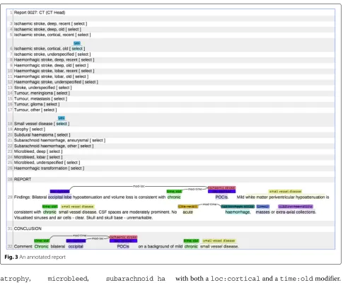 Fig. 3 An annotated report