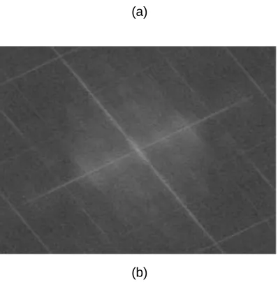 Figure 2:  (a) Original input and (b) Fourier Spectrum of input skewed Image.  