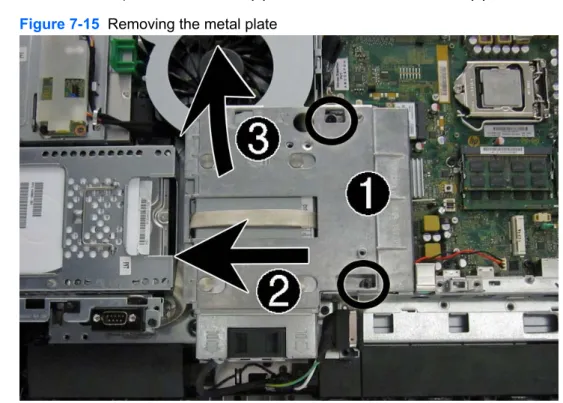 Figure 7-15  Removing the metal plate