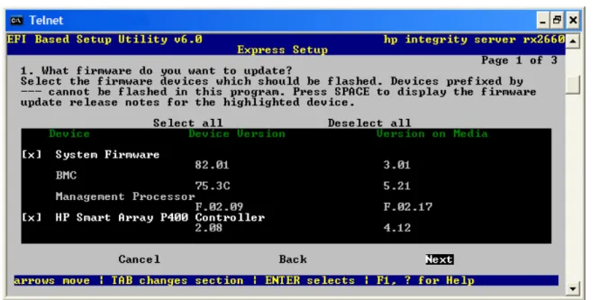 Figure 2-2 EBSU Firmware Update screen