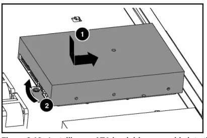 Figure 3-10:  Installing an ATA hard drive assembly into the  chassis 