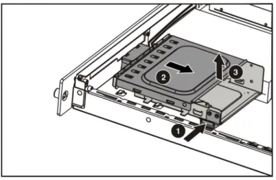Figure 3-12:  Removing the CD-ROM tray  To Remove the CD-ROM tray top cover: 