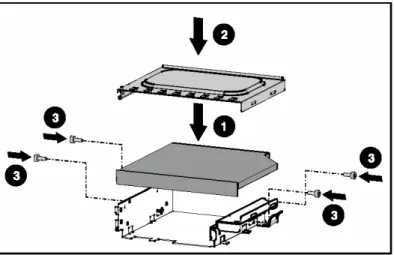 Figure 3-14:  Installing a CD-ROM drive in the tray 