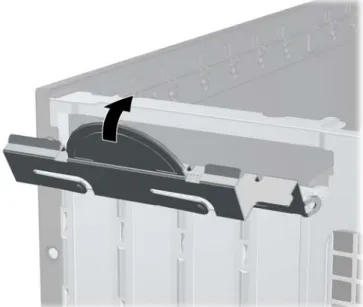 Figure 16  Closing the Expansion Slot Retainer