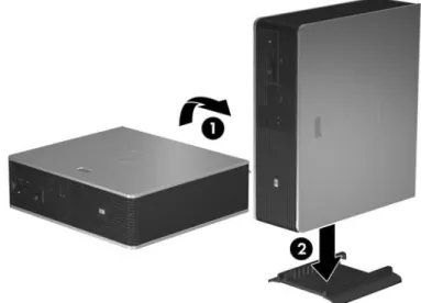 Figure 2-1  Changing from Desktop to Tower Orientation