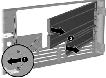 Figure 2-5  Removing a Bezel Blank 3. Replace the front bezel.