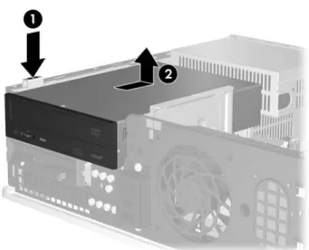 Figure 2-9  Rotating Optical Drive Retainer Up