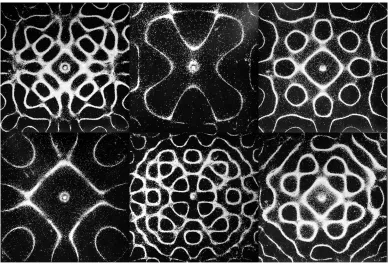 Figure 5 - Chladni patterns. Photographs by Chris Smith. 