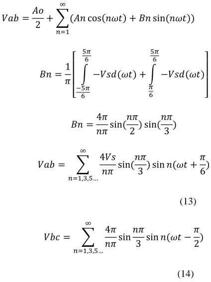 Figure.4: Waveforms of gating signals, switching sequence, line to negative voltages 