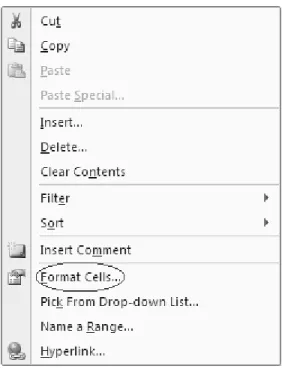 Figure 1.2 Context-sensitive menu 
