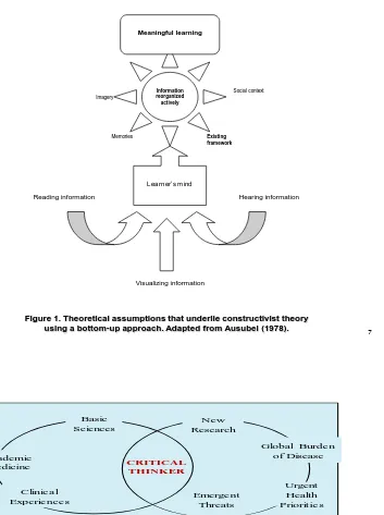 Figure 1. Theoretical assumptions that underlie constructivist theory using a bottom-up approach