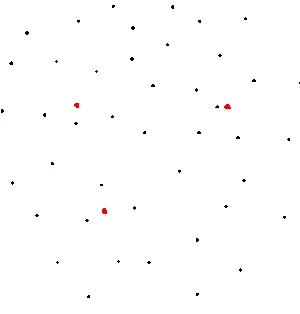 Fig 1: Random distribution of cities and depots   