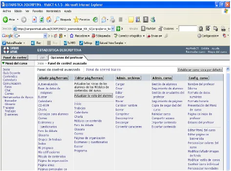 Figure 7: Advanced control panel  