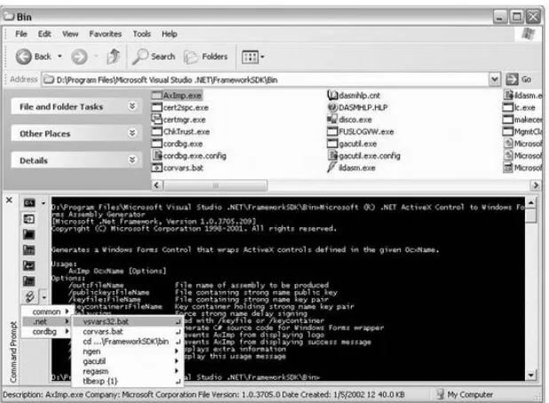 FIGURE 2-7. Command Prompt Explorer Bar