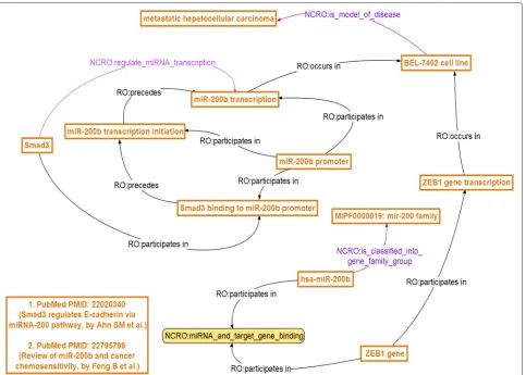 Fig. 4 Step two in use case II. NCRO Annotation Use Case II (Step Two — ontology reasoning)