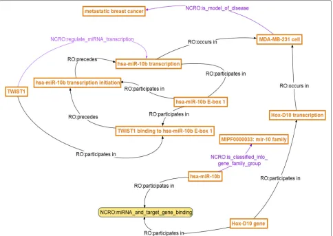 Fig. 3 Step two in use case I. NCRO Annotation Use Case I (Step Two — ontology reasoning)
